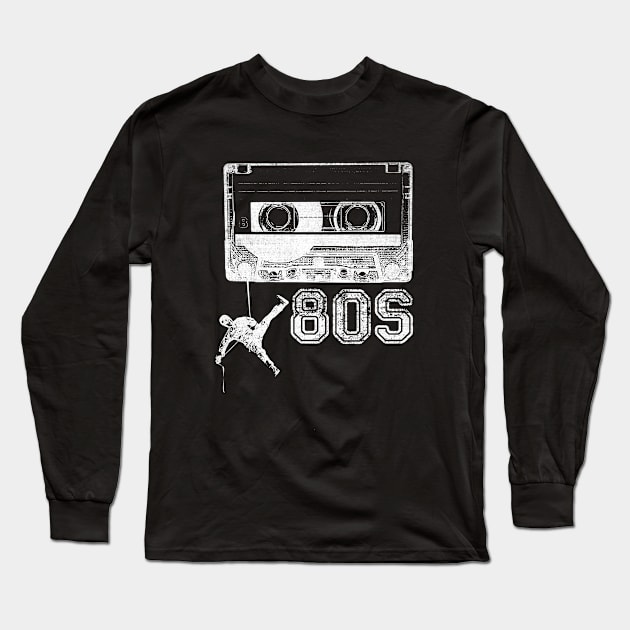 80s Cassette tape shirt Long Sleeve T-Shirt by Scofano